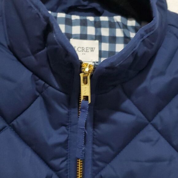 J. Crew Quilted Puffer Vest in Navy Blue Size S - Picture 2 of 10